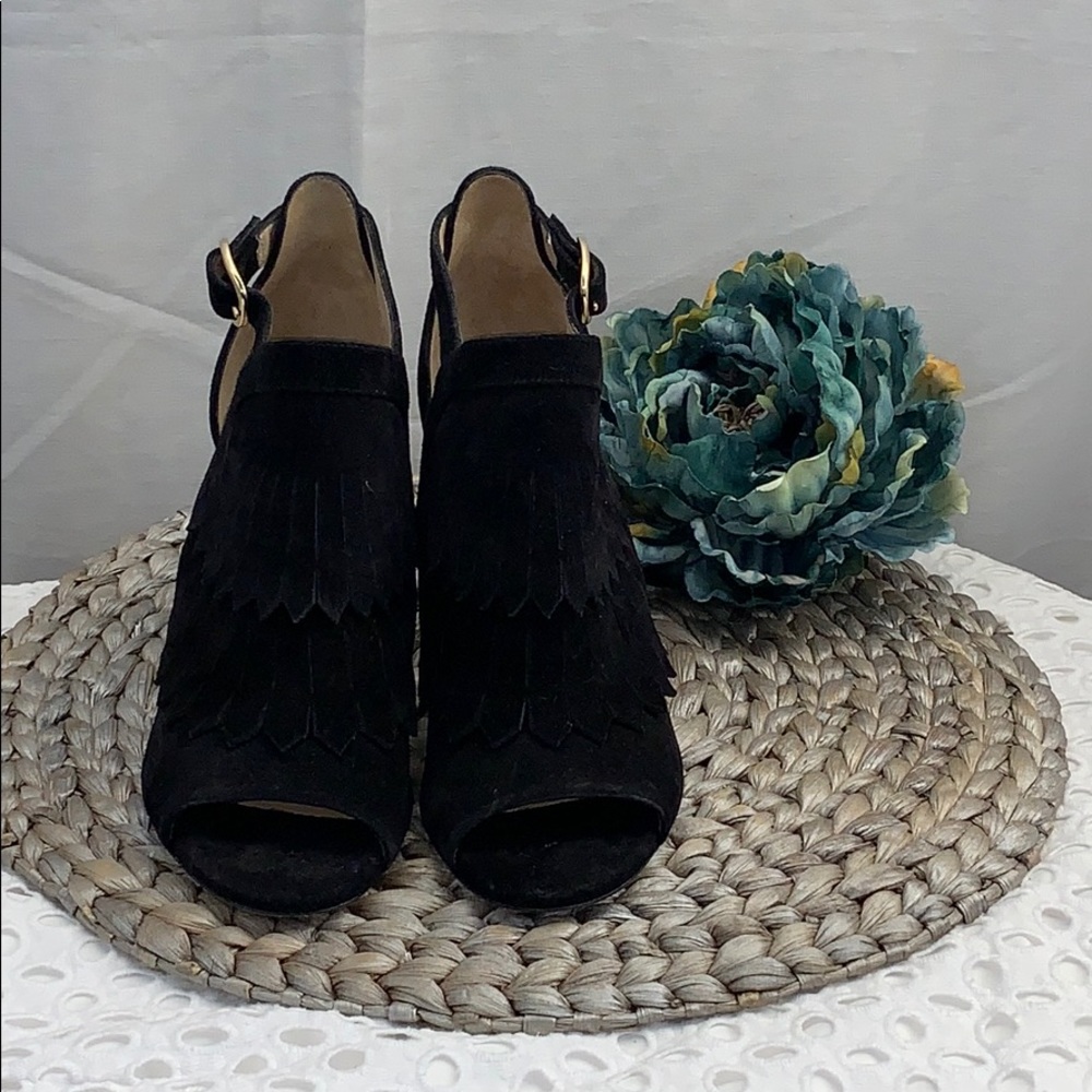 M.Gemi Block Heel Pumps black suede # 8.5 - Picture 2 of 6